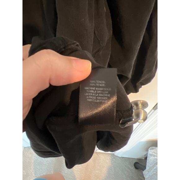 Anthropologie Amadi Verity Size L Tiered Dress Black L/S Boho Peasant Festival - Picture 5 of 7